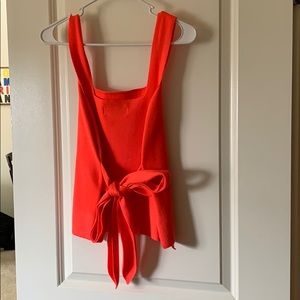 Anthropologie neon peach sweater top